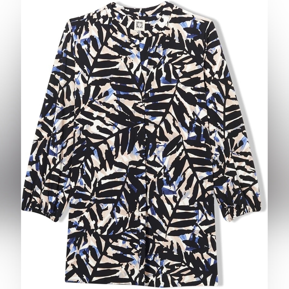 NWT Anne Klein Print Blouse Popover Tunic Plus Size 3x